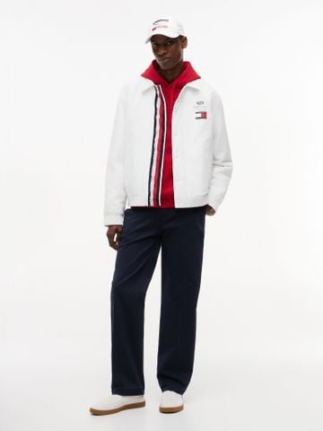 Tommy Hilfiger - Áo Khoác Nam Cadillac F1 Racing Chevron Coach Jacket - White