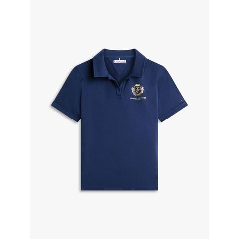 Tommy Hilfiger - Áo Thun Có Cổ Nữ Im Lurex Varsity Reg Polo - 4