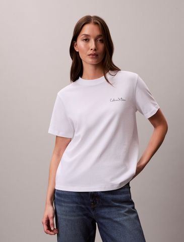 Calvin Klein - Áo Thun Tay Ngắn Nữ Script Logo Graphic Classic T-Shirt