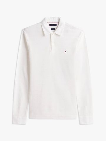 Tommy Hilfiger - Áo polo tay dài nam Herringbone Jacquard Long Sleeve Polo Shirt