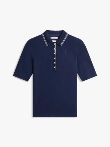 Tommy Hilfiger - Áo Polo Nữ Slim Fit Tipped Half Sleeve Polo Shirt