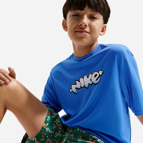Nike - Áo Bơi Chống Nắng Bé Trai Short Sleeve UV Swim Hydroguard