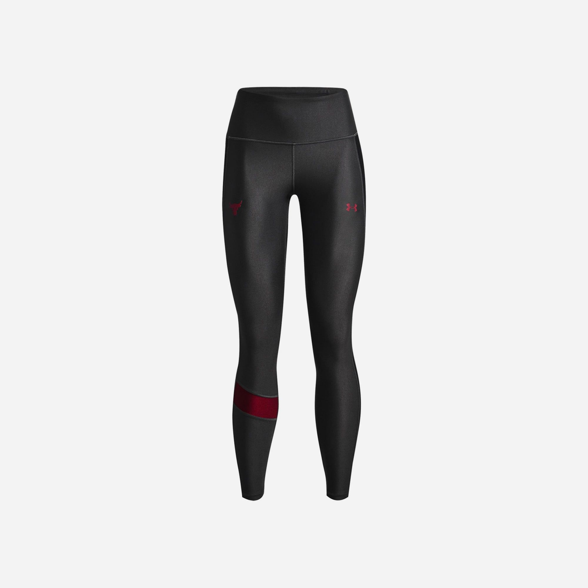 Under Armour - Quần dài ống bó thể thao nữ Project Rock Heatgear® No-Slip Waistband Tights