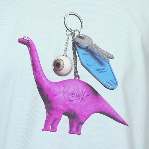 Nike - Áo Tay Ngắn Thể Thao Nam Nữ Action Outdoor Nike Skateboarding T-shirt Loose Dino Keychain