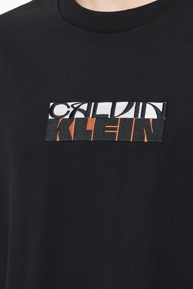 Calvin Klein - Áo phông thời trang nam Block Logo Graphic Relaxed T-Shirt