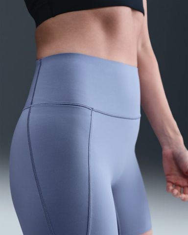 Nike - Quần lửng ống bó thể thao Nữ Universa Women's High-Waisted Biker Shorts with No Front Seam