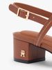Tommy Hilfiger - Xăng Đan Nữ Leather Contrast Topstitch Block Heel Sandals