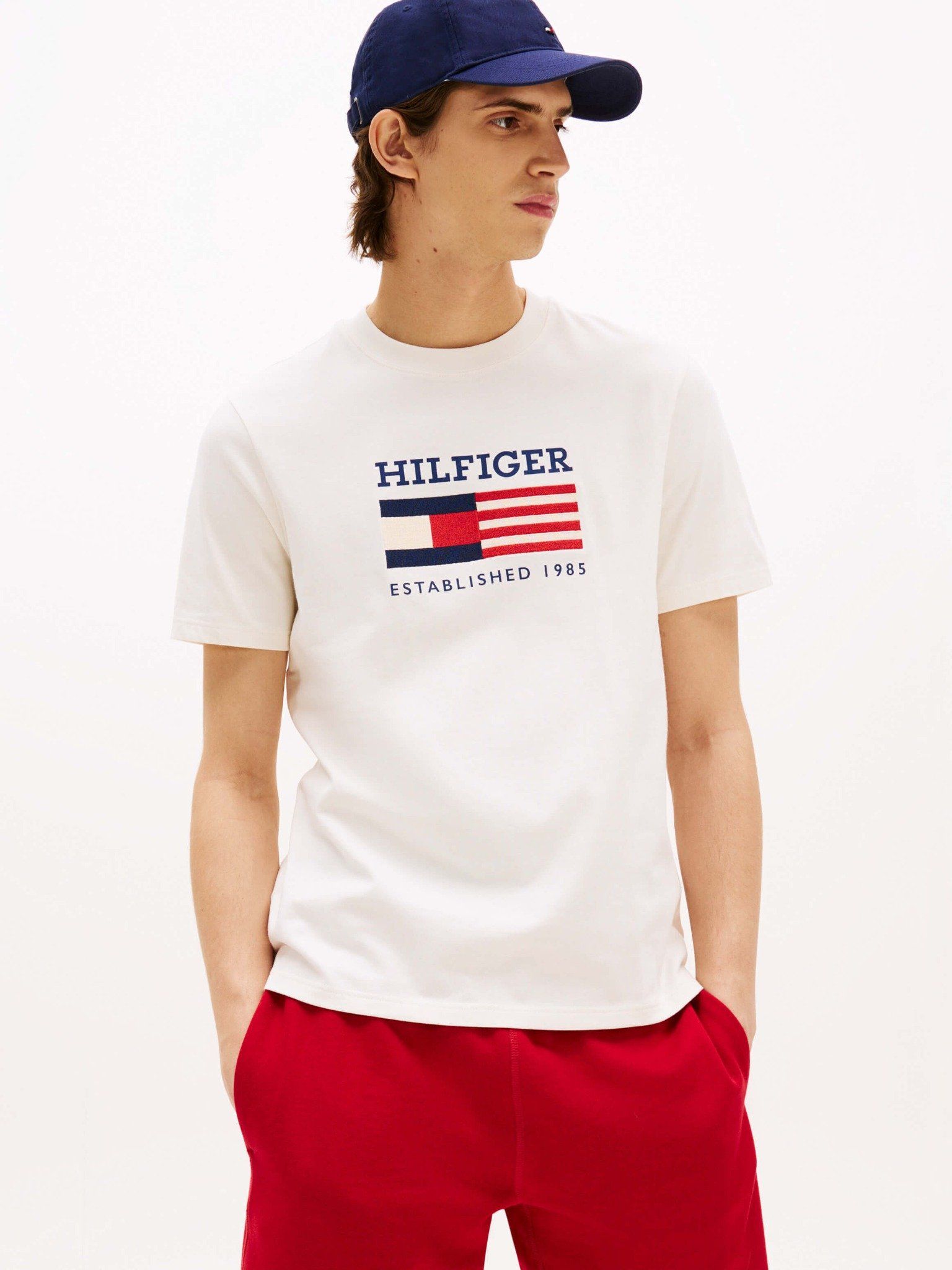 Tommy Hilfiger - Áo thun tay ngắn nam Americana Monotype Flag Box Tee