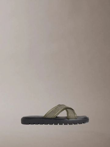 Calvin Klein - Dép Quai Ngang Nam SQ Molded Sandal XCross