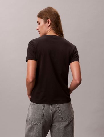 Calvin Klein - Áo thun thời trang nữ Nano Logo Supima Cotton Tee