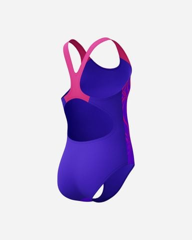 Speedo - Đồ bơi bé gái Girls' Speedo Digital Placement Splashback One Piece Swimsuit - Purple - 4