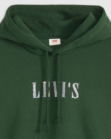 Levi's - Áo nỉ có mũ trùm đầu tay dài nữ Everyday Hoodie - Green