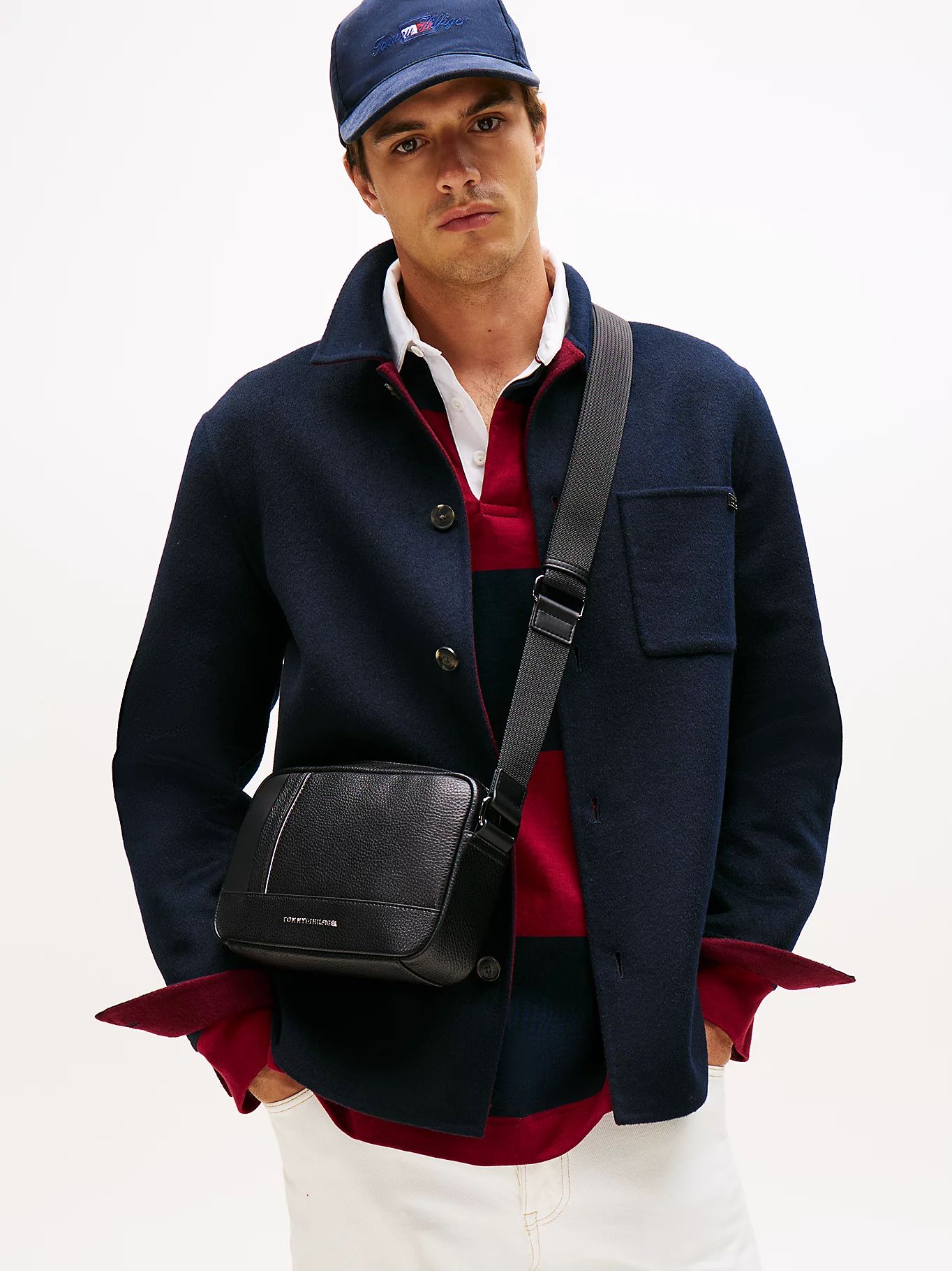 Tommy Hilfiger - Túi đeo chéo nam Pebble Grain Crossbody Reporter Bag