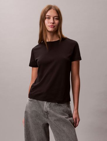 Calvin Klein - Áo thun thời trang nữ Nano Logo Supima Cotton Tee