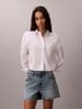 Calvin Klein - Áo Sơ Mi Nữ Cropped Cotton Poplin Shirt