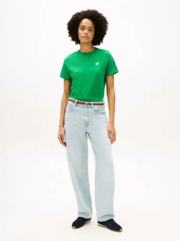 Tommy Hilfiger - Áo Thun Tay Ngắn Nữ Logo Embroidery Jersey Crew Neck T-Shirt