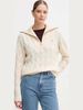 Tommy Hilfiger - Áo len tay dài nữ Half-Zip Cable Knit Soft Wool Jumper