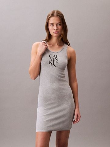 Calvin Klein - Đầm nữ Logo Graphic Ribbed Tank Dress
