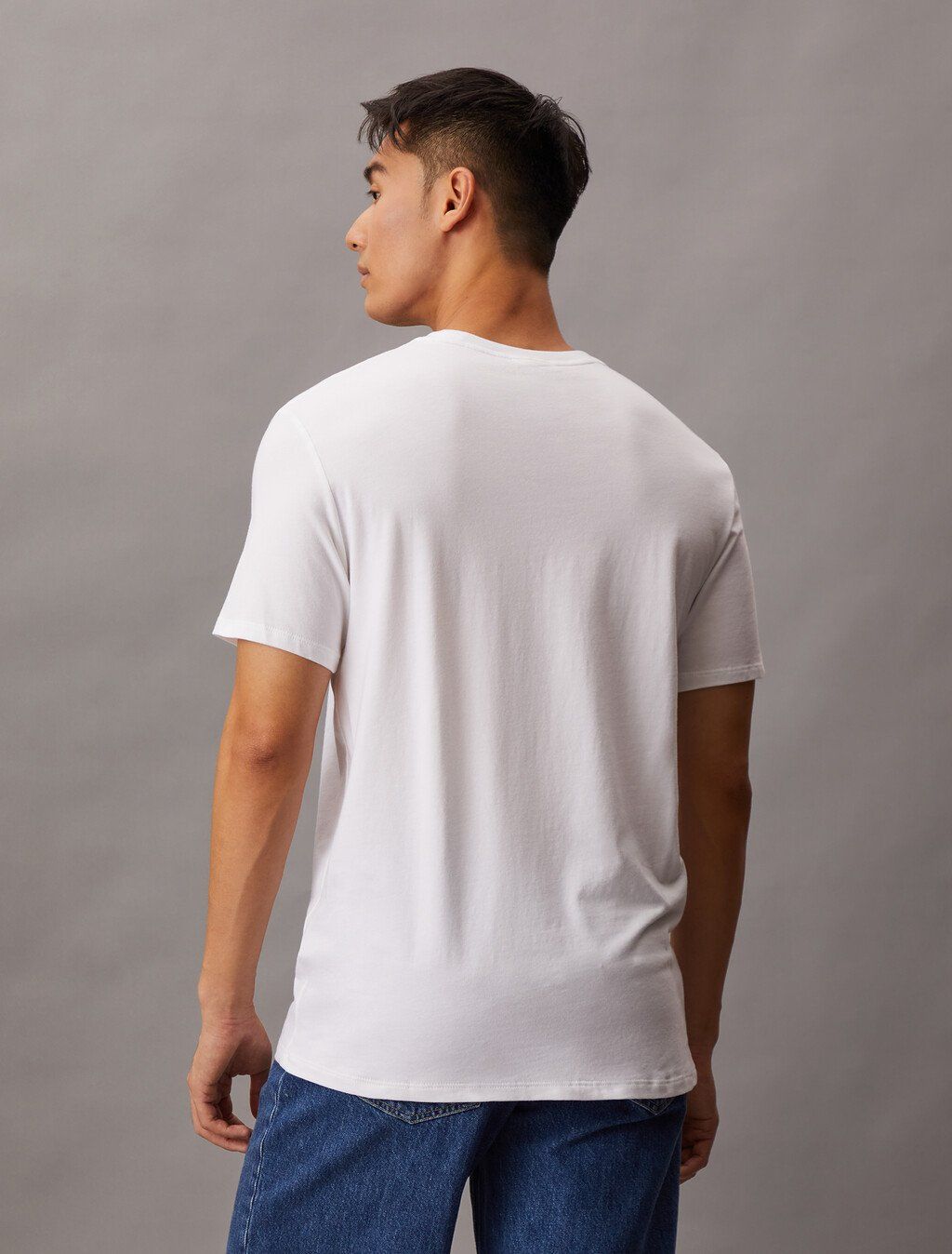 Calvin Klein - Áo thun thời trang nam Stretch Cotton Slim Tee