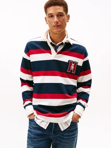 Tommy Hilfiger - Áo Sweatshirt Nam Stripe Relaxed Rugby Shirt