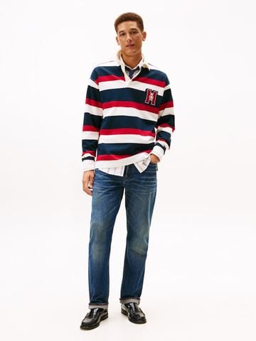 Tommy Hilfiger - Áo Sweatshirt Nam Stripe Relaxed Rugby Shirt - 4