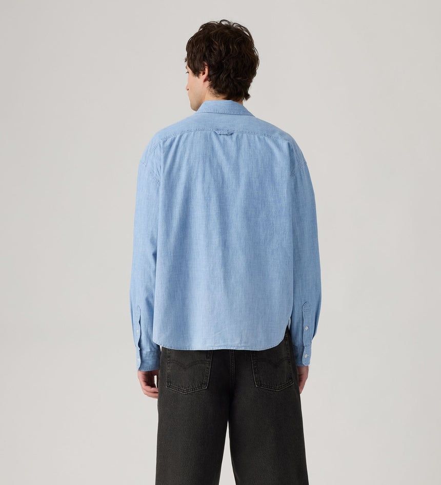 Levi's - Áo sơ mi tay dài nam Zandt Cropped Shirt - Blue