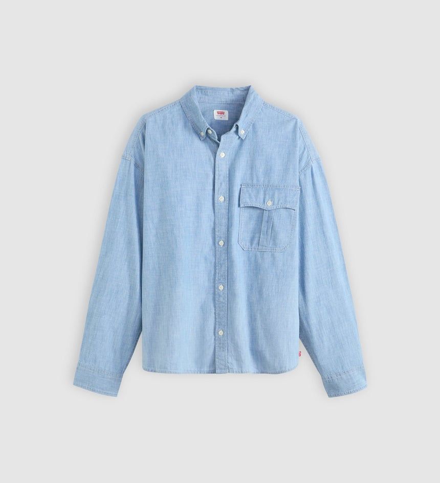 Levi's - Áo sơ mi tay dài nam Zandt Cropped Shirt - Blue