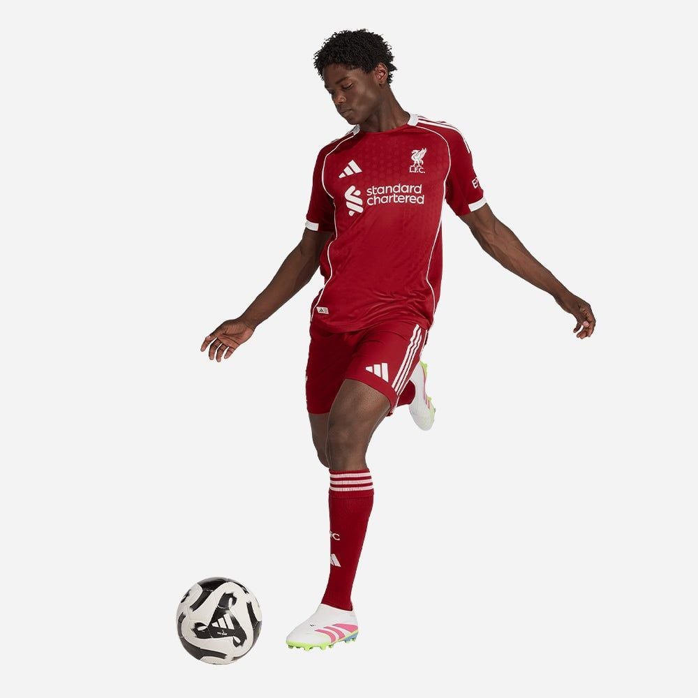 adidas - Áo thun đá banh Nam Men's Adidas Liverpool Home 25/26 Football Jersey - Red