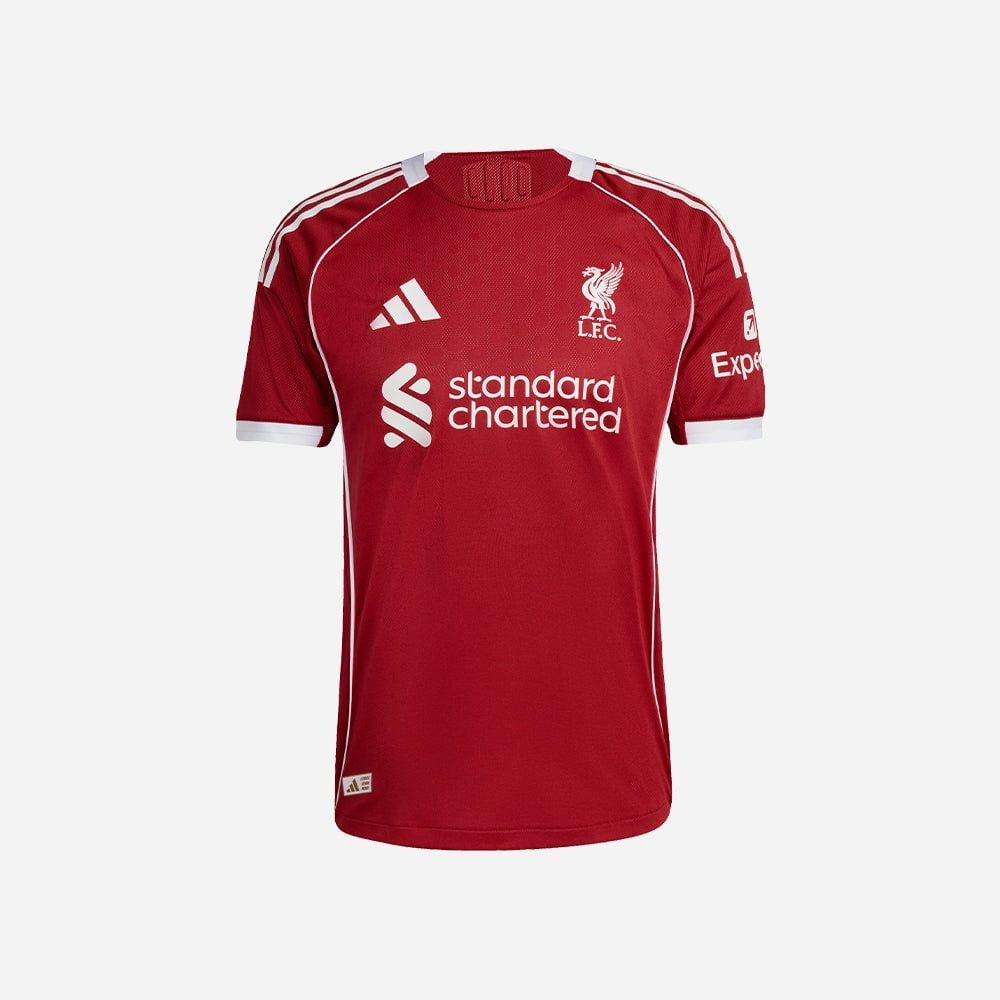 adidas - Áo thun đá banh Nam Men's Adidas Liverpool Home 25/26 Football Jersey - Red