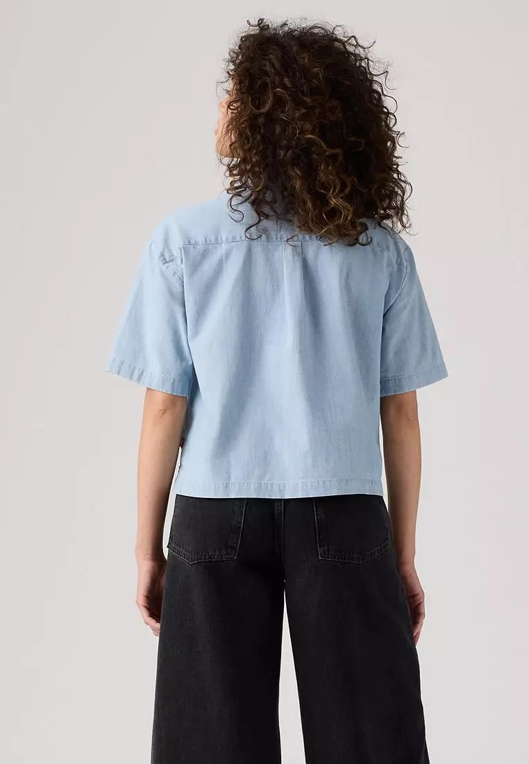 Levi's - Áo sơ mi tay ngắn nữ Harlie Short Sleeve Cropped Shirt