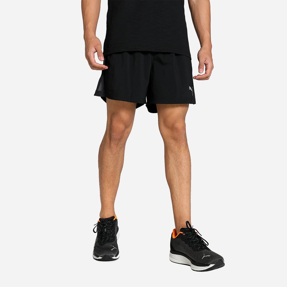 Puma - Quần ngắn nam Men's Puma Run Favorite 5 Inch Shorts - Black