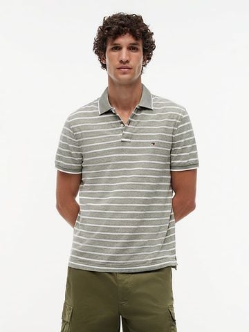 Tommy Hilfiger - Áo Thun Có Cổ Nam Regular Fit Pique Polo Shirt With Linen