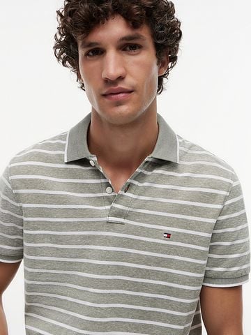 Tommy Hilfiger - Áo Thun Có Cổ Nam Regular Fit Pique Polo Shirt With Linen