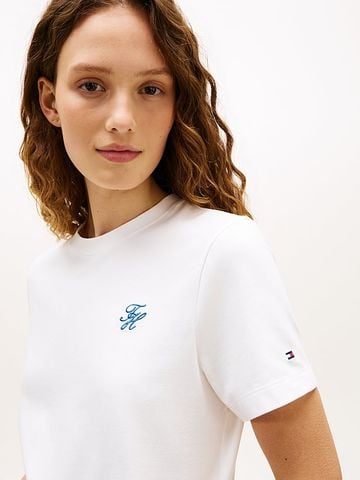 Tommy Hilfiger - Áo Thun Tay Ngắn Nữ Logo Embroidery Jersey Crew Neck T-Shirt - 3