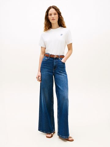 Tommy Hilfiger - Áo Thun Tay Ngắn Nữ Logo Embroidery Jersey Crew Neck T-Shirt - 4