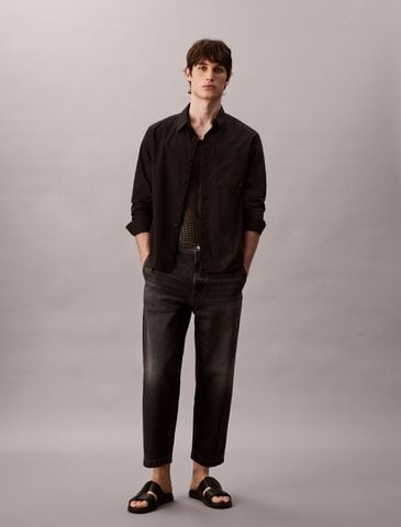 Calvin Klein - Quần jeans dài nam 90's Tapered Cropped Jeans