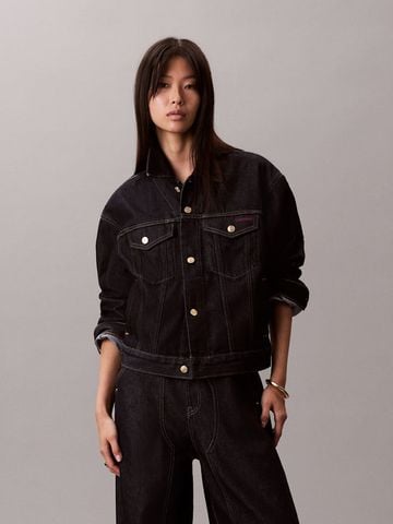 Calvin Klein - Áo Khoác Jean Nữ Lunar New Year Denim Trucker Jacket