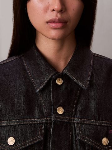 Calvin Klein - Áo Khoác Jean Nữ Lunar New Year Denim Trucker Jacket