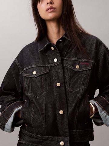 Calvin Klein - Áo Khoác Jean Nữ Lunar New Year Denim Trucker Jacket