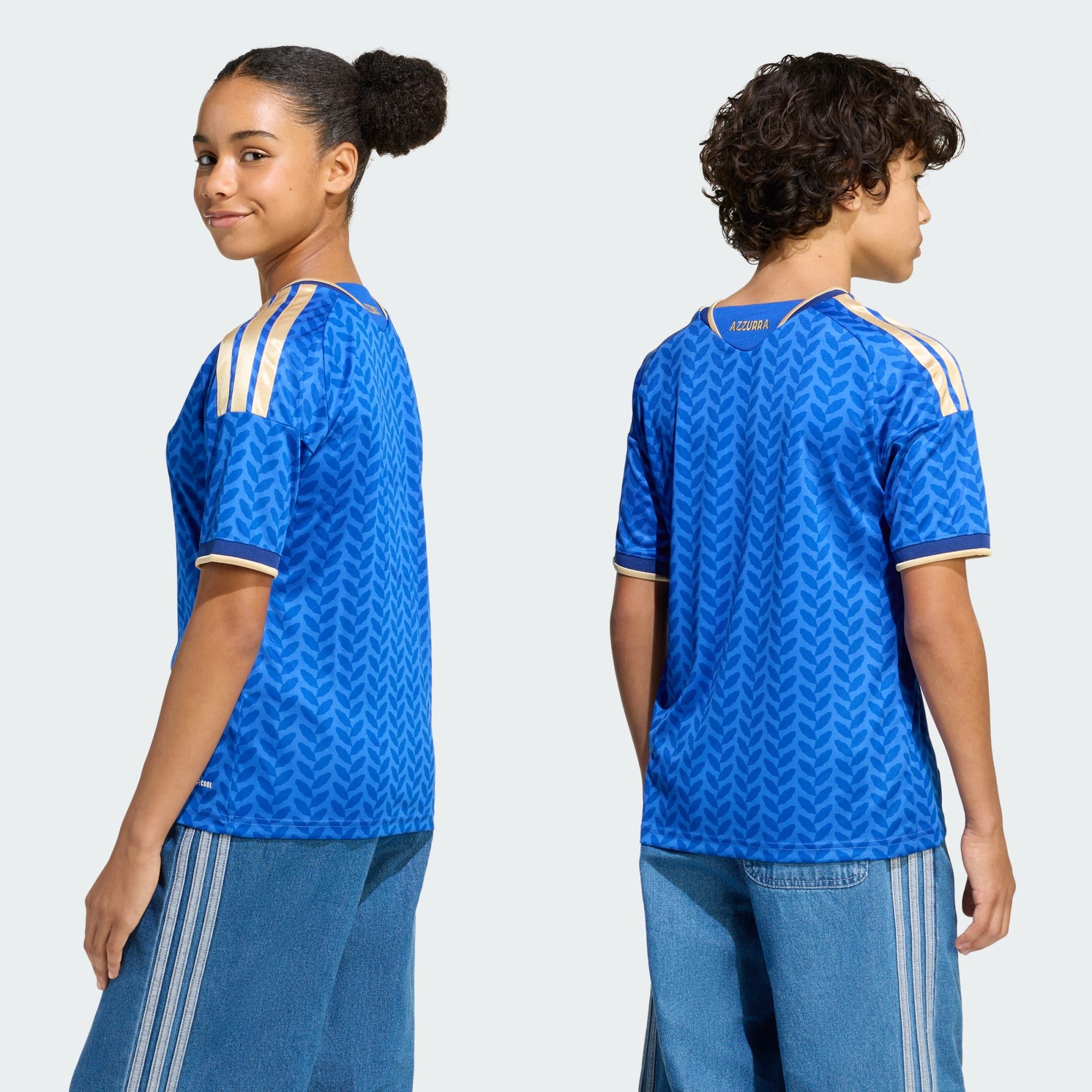 Adidas - Áo Tay Ngắn Thể Thao Trẻ Em FIGC Football Home Jersey