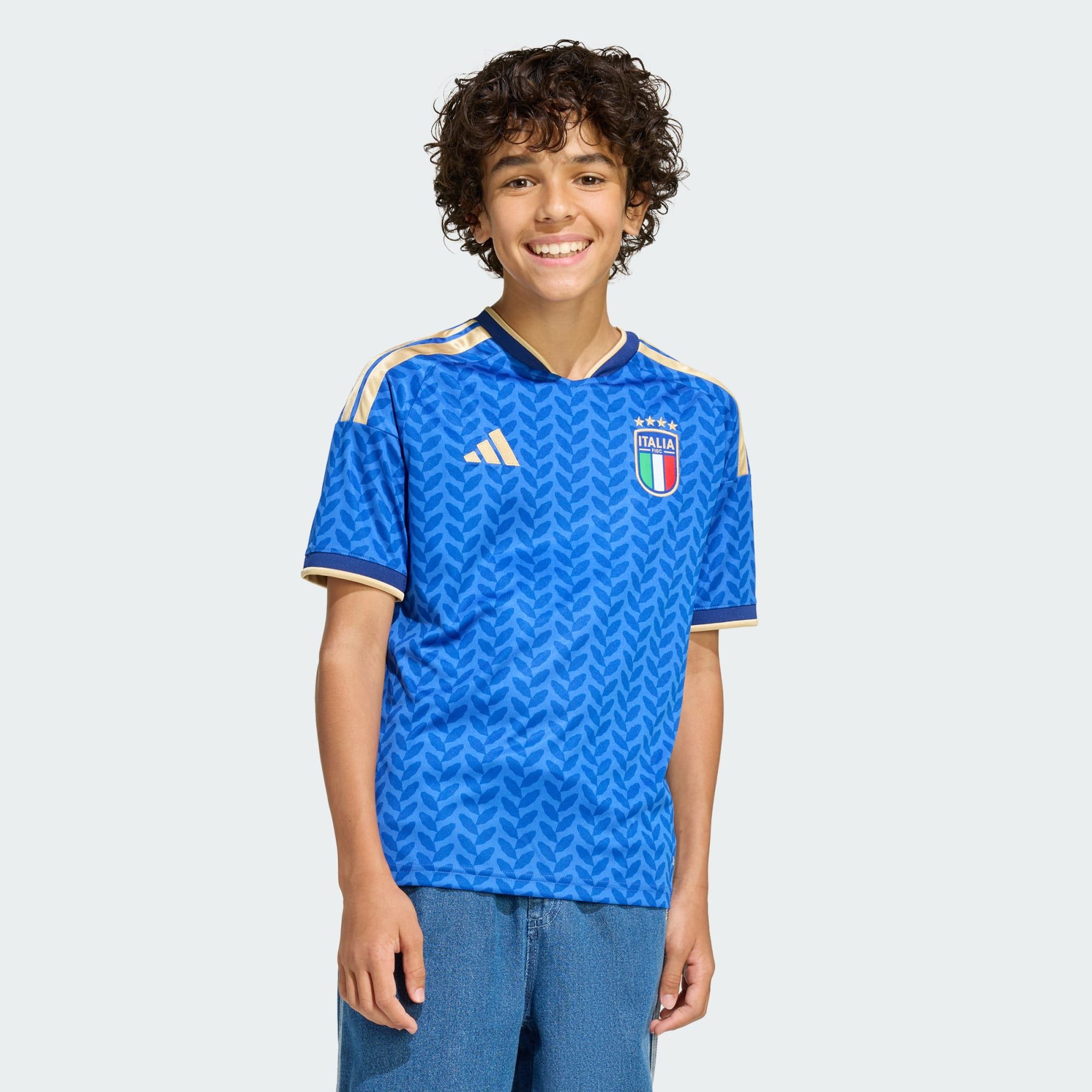 Adidas - Áo Tay Ngắn Thể Thao Trẻ Em FIGC Football Home Jersey