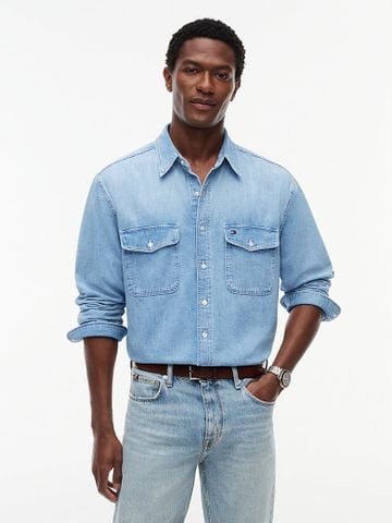 Tommy Hilfiger - Áo Sơ Mi Tay Dài Nam Relaxed Fit Faded Denim Shirt