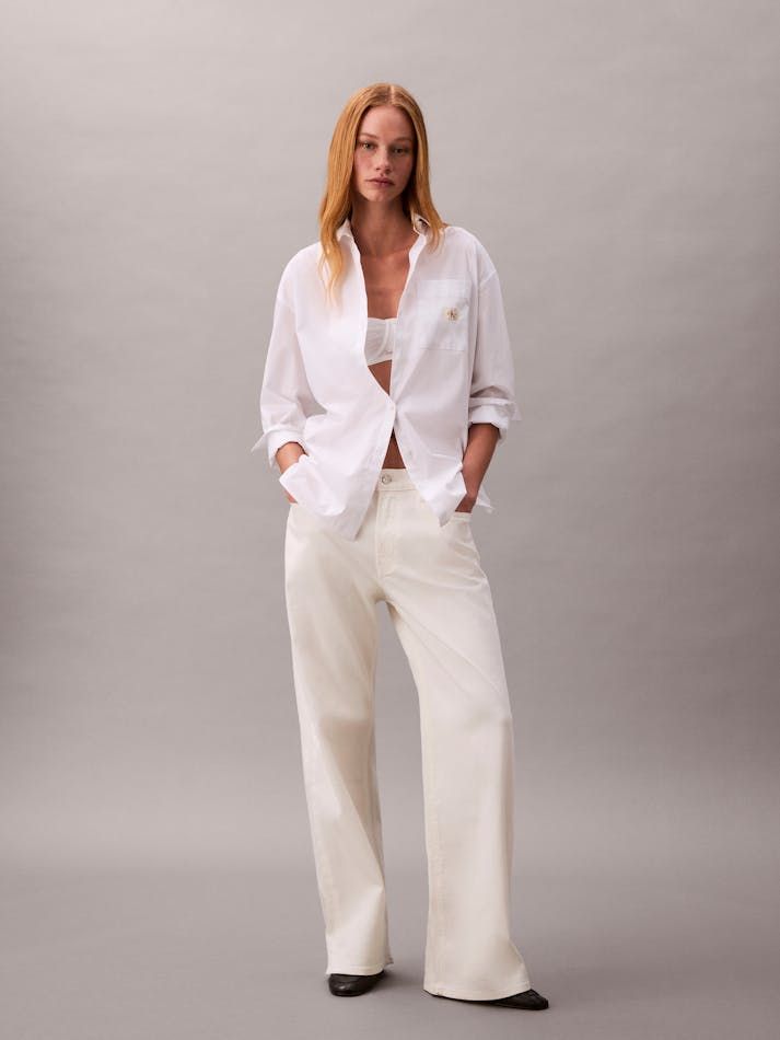 Calvin Klein - Quần jeans ống rộng nữ CK Baggy Jeans