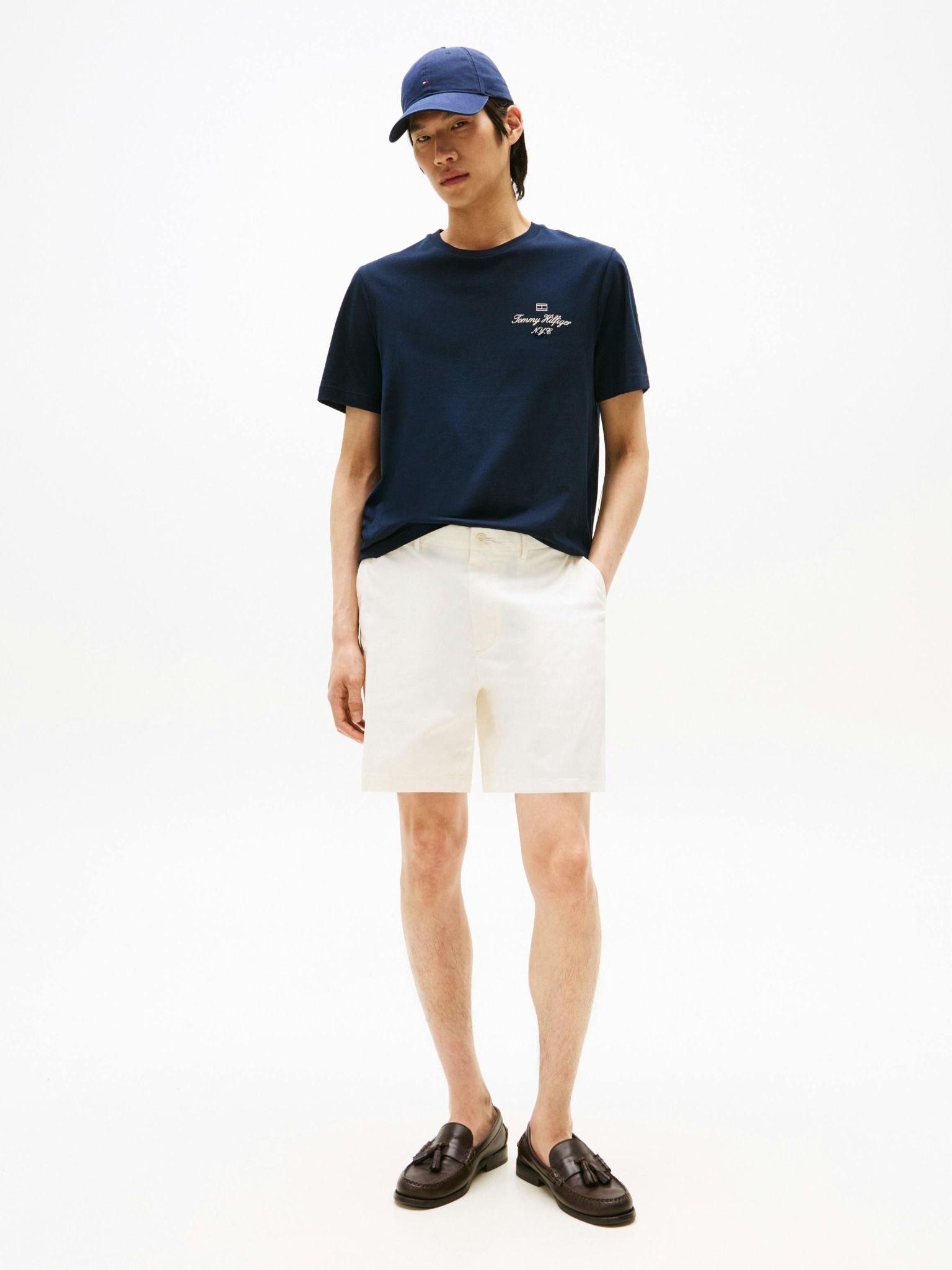 Tommy Hilfiger - Áo phông tay ngắn nam Outline Flag NYC Logo T-Shirt
