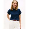 Tommy Hilfiger - Áo thun tay ngắn nữ Rib Slim Roll Tab T-Shirt