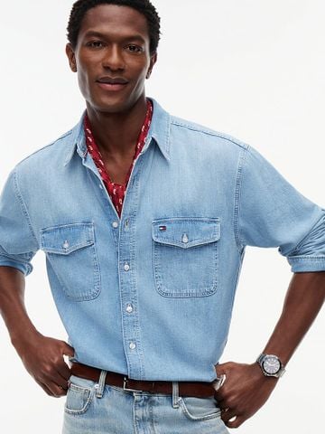 Tommy Hilfiger - Áo Sơ Mi Tay Dài Nam Relaxed Fit Faded Denim Shirt