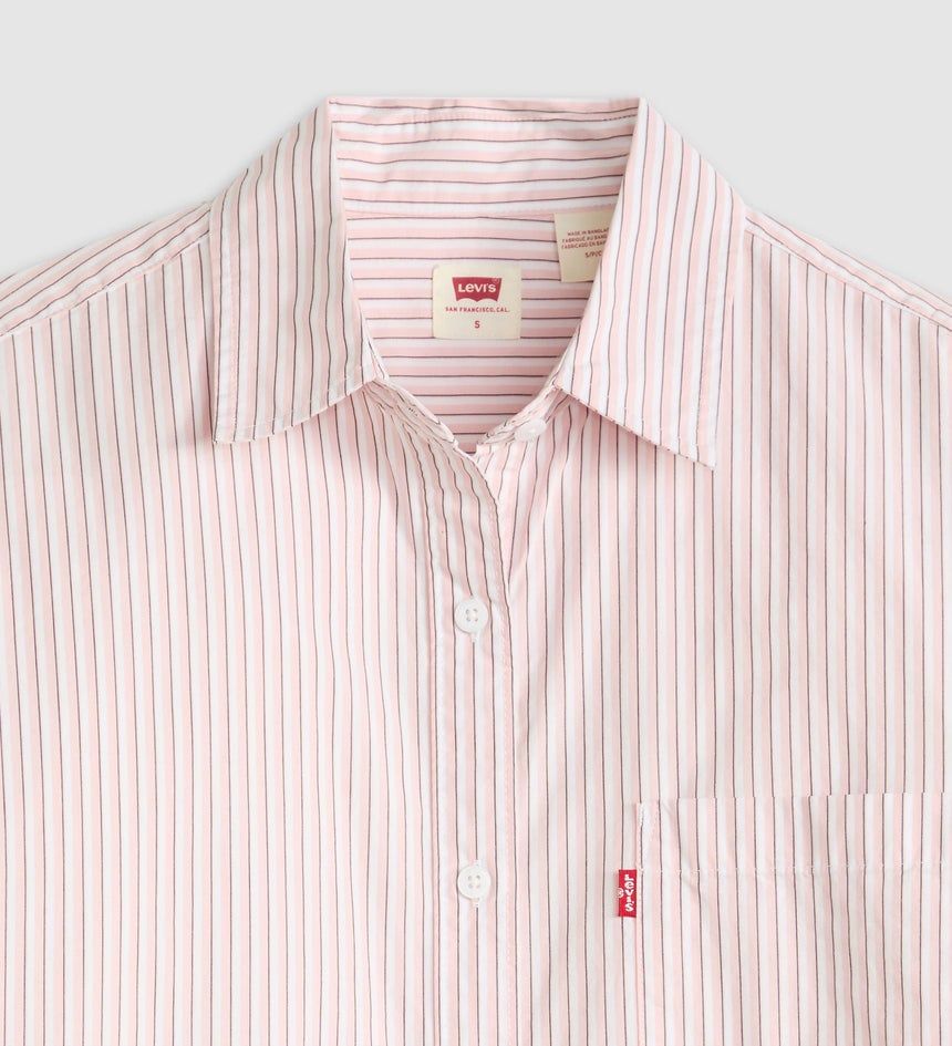Levi's - Áo sơ mi tay dài nữ Levi's® Women's Harlie Boyfriend Shirt - Rachel Stripe Peachskin