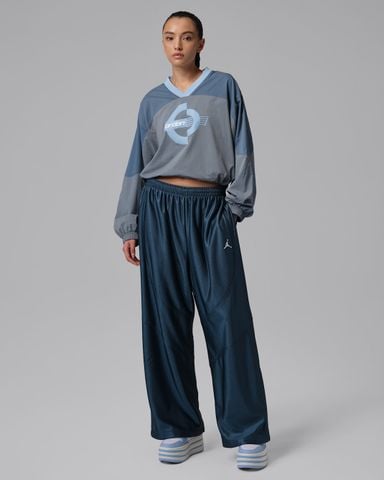 Nike - Áo Tay Dài Thể Thao Nữ Jordan Brooklyn Woven Long-Sleeve Graphic Sweatshirt