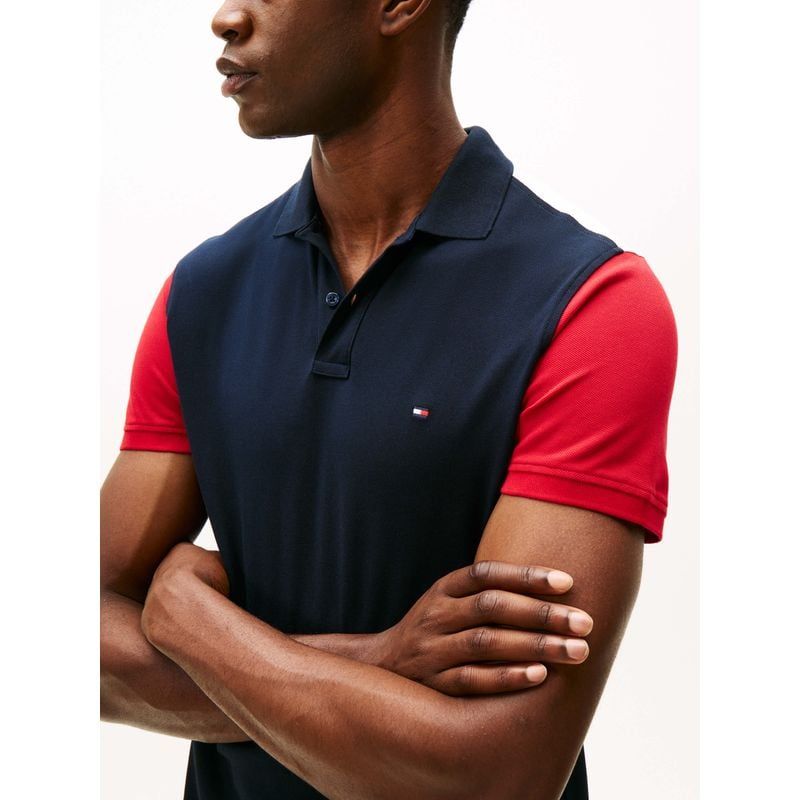 Tommy Hilfiger - Áo thun có cổ polo tay ngắn nam TH Blocking Regular Polo