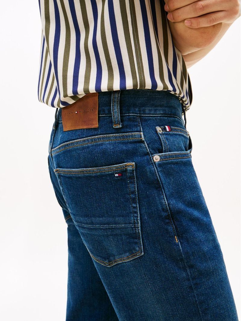 Tommy Hilfiger - Quần jeans dài nam TH Bleecker Dark Indigo